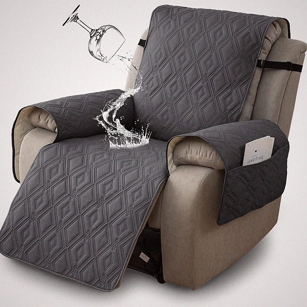 100% waterproof and non-slip diamond plaid recliner cushion, home decor