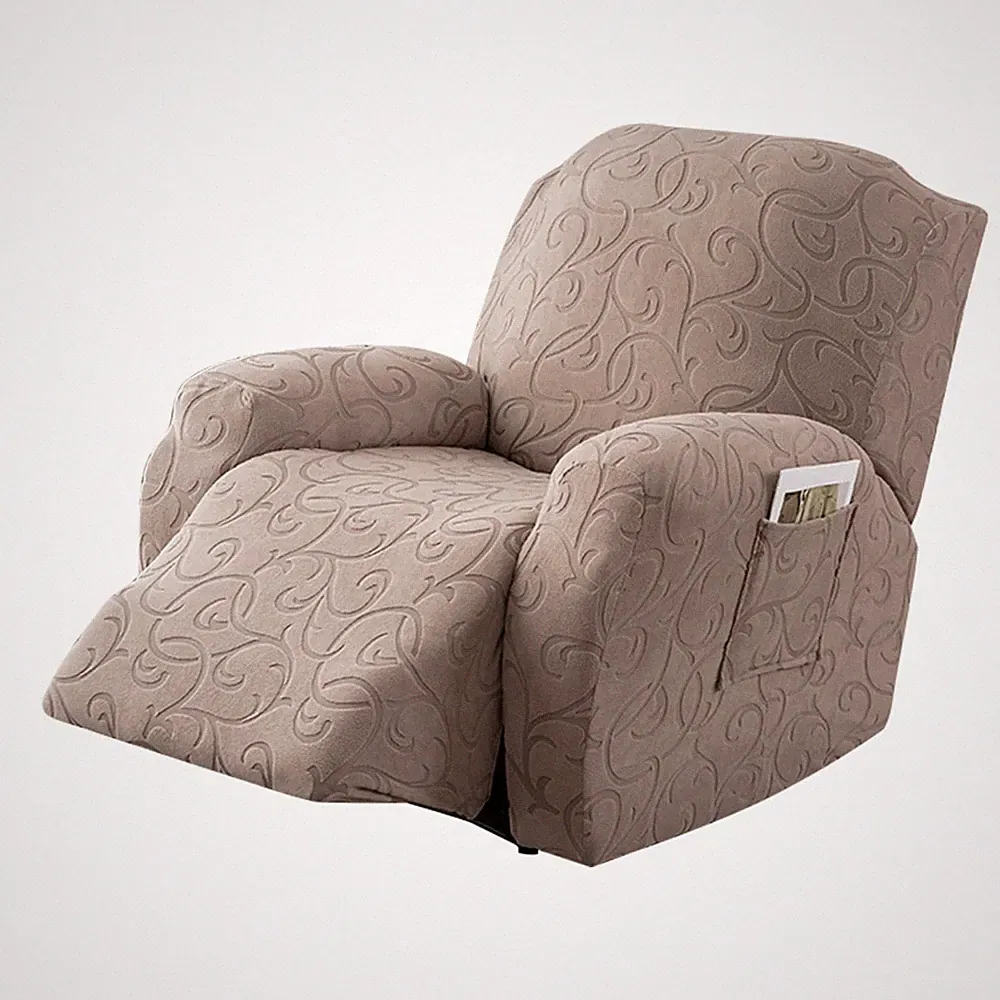 4 Pieces Recliner Cover Stretch Sofa Slipcover, Sofa Couch Cover for Reclinin...