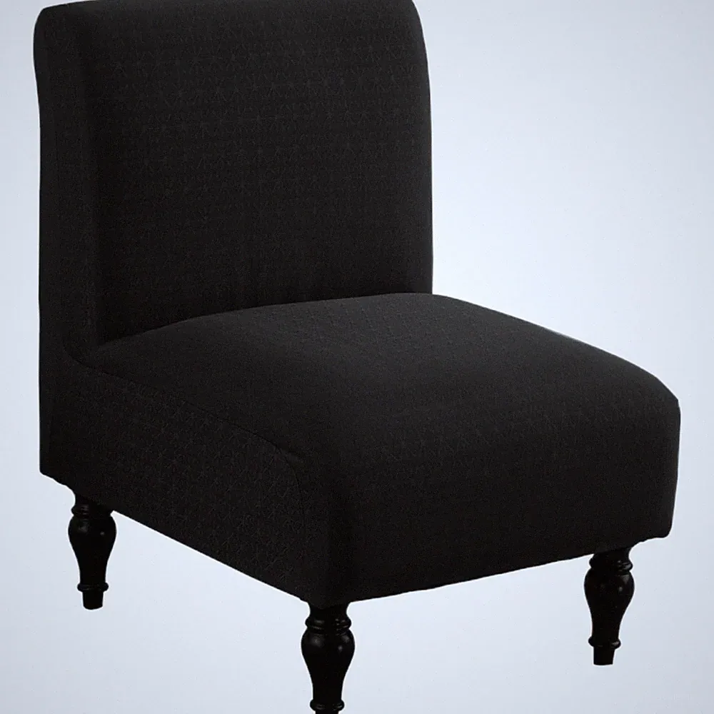 Armless Chair Slipcover Stretch Removable Recliner Sofa Cover Black 1pc