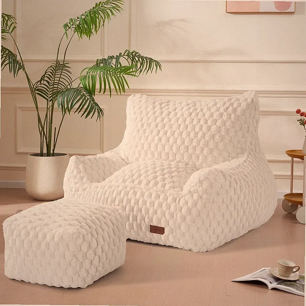 brown plaid recliner