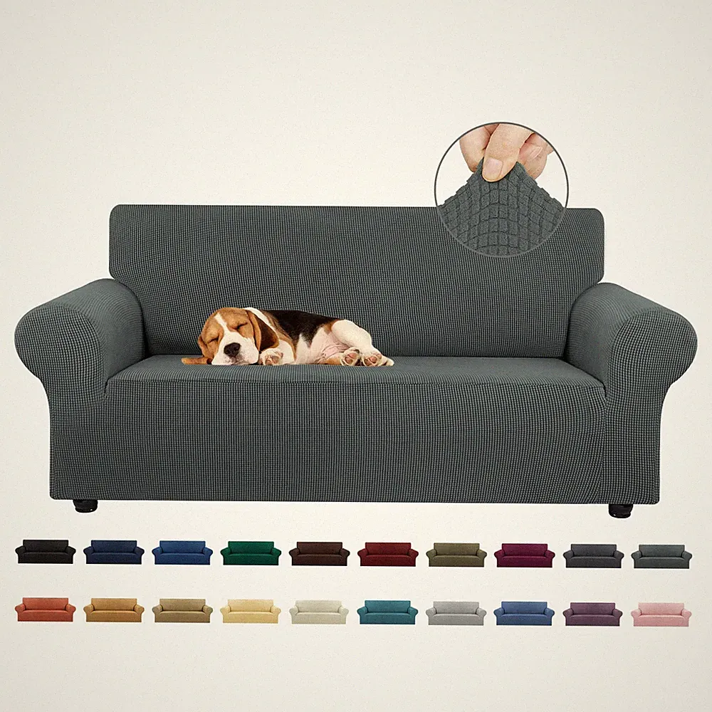 KEKUOU Stretch Loveseat Sofa Cover Slipcover,Couch Covers for 2 Medium, Grey