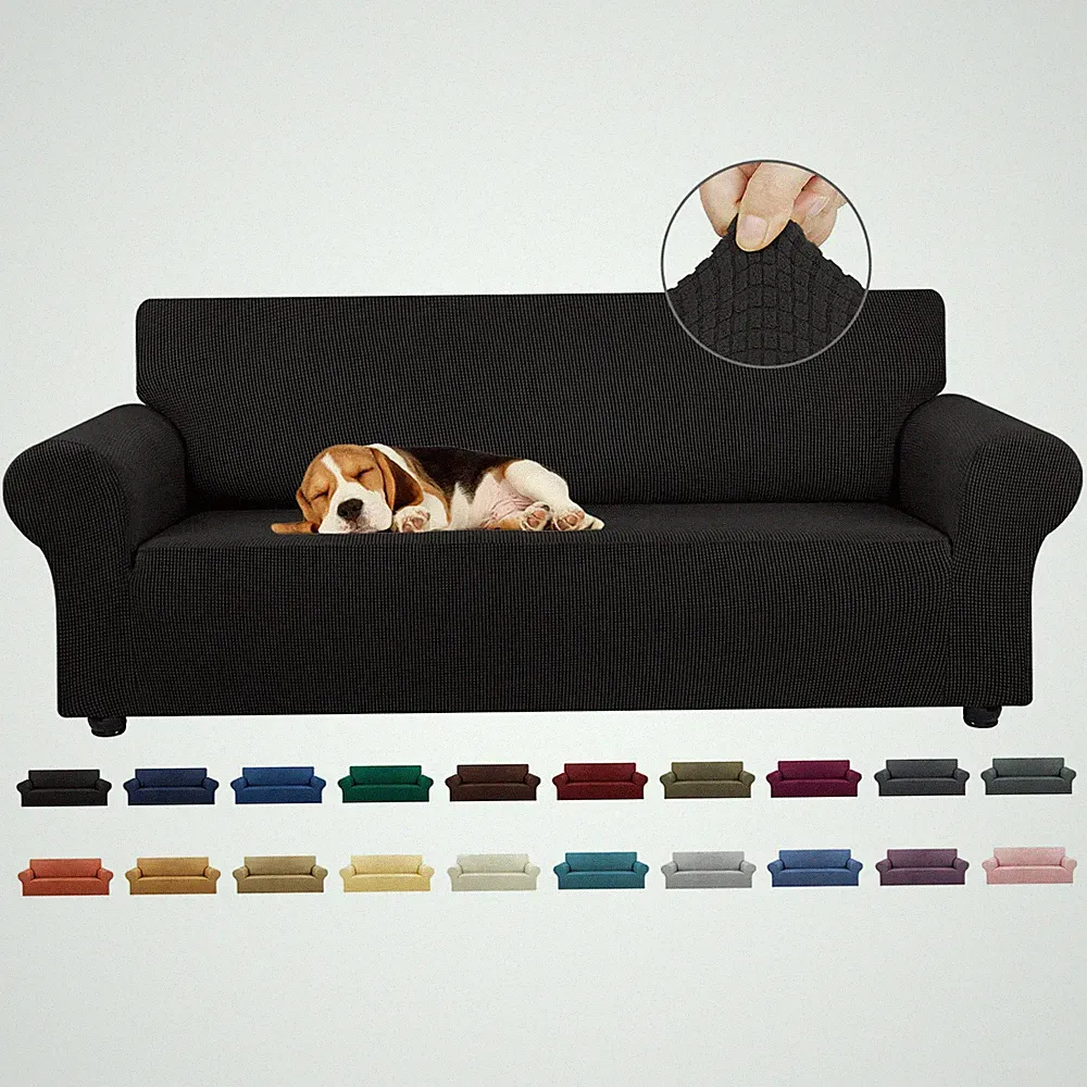 Pet-Friendly Stretch Sofa Cover for 3-Cushion Couch 78"-94"